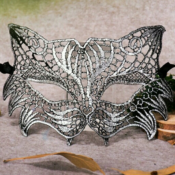 ⤵⤵#11 Masquerade Party 3D Cat Hard Lace Mask - Picture 2 of 3